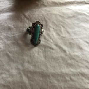 Turquoise Sterling Silver Stretch Ring By Southwest Design New